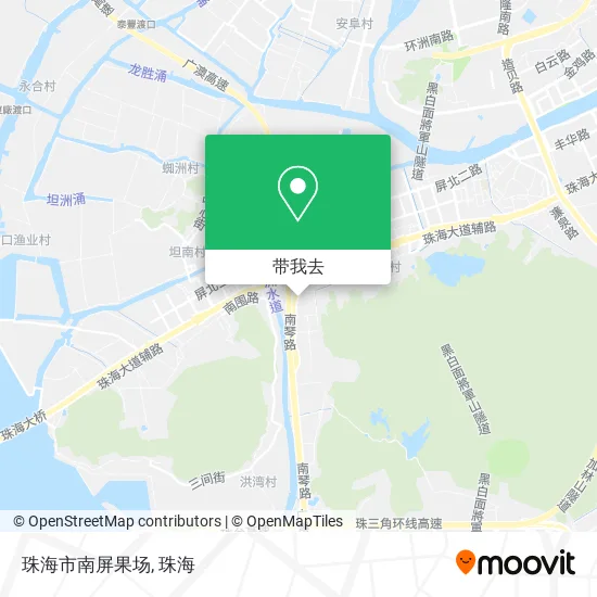 珠海市南屏果场地图
