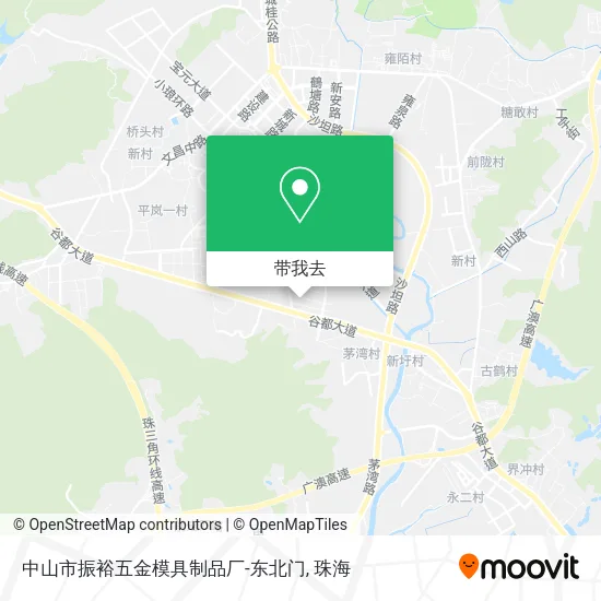 中山市振裕五金模具制品厂-东北门地图
