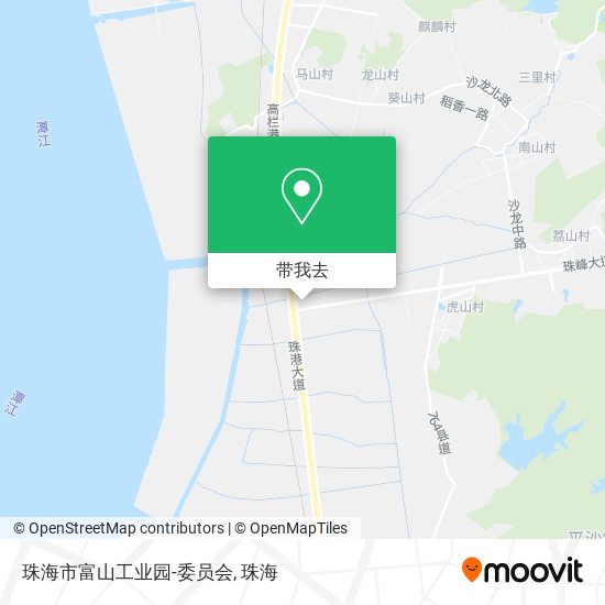 珠海市富山工业园-委员会地图
