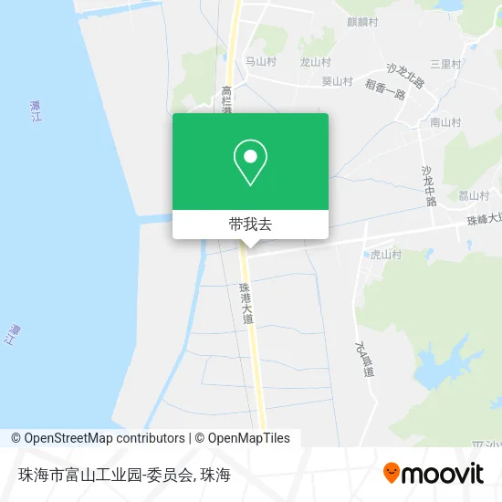珠海市富山工业园-委员会地图