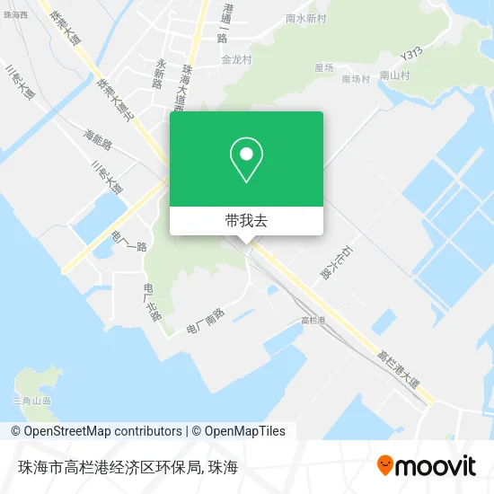 珠海市高栏港经济区环保局地图
