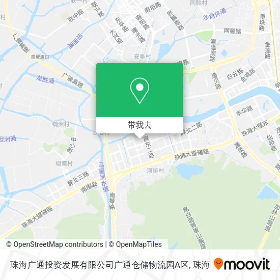 珠海广通投资发展有限公司广通仓储物流园A区地图