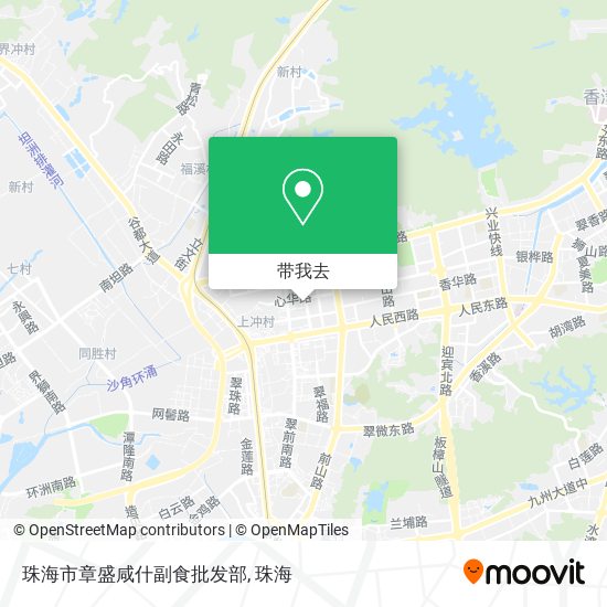 珠海市章盛咸什副食批发部地图