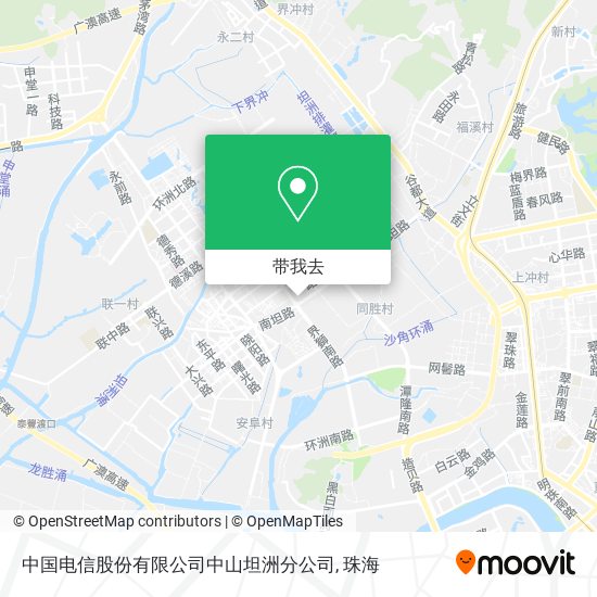 中国电信股份有限公司中山坦洲分公司地图