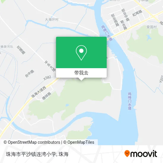 珠海市平沙镇连湾小学地图