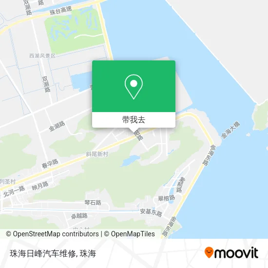 珠海日峰汽车维修地图