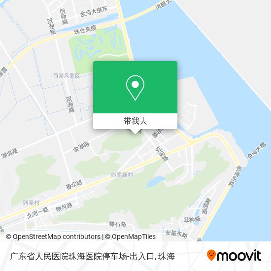 广东省人民医院珠海医院停车场-出入口地图