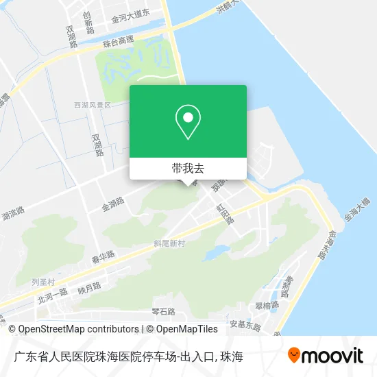 广东省人民医院珠海医院停车场-出入口地图