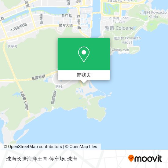 珠海长隆海洋王国-停车场地图