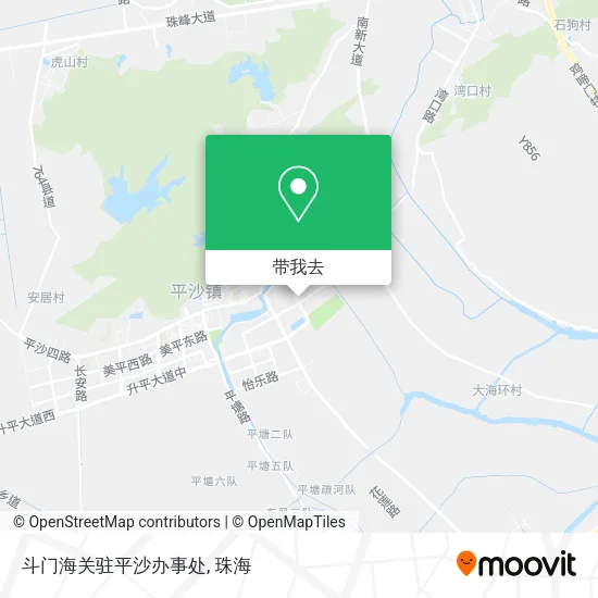 斗门海关驻平沙办事处地图
