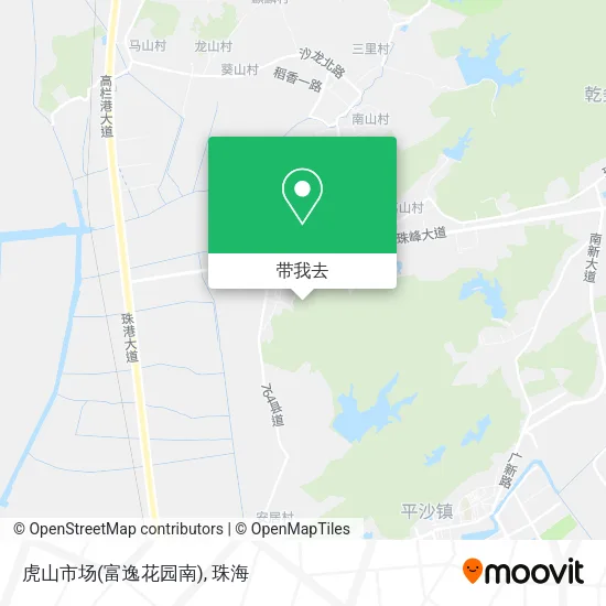 虎山市场(富逸花园南)地图