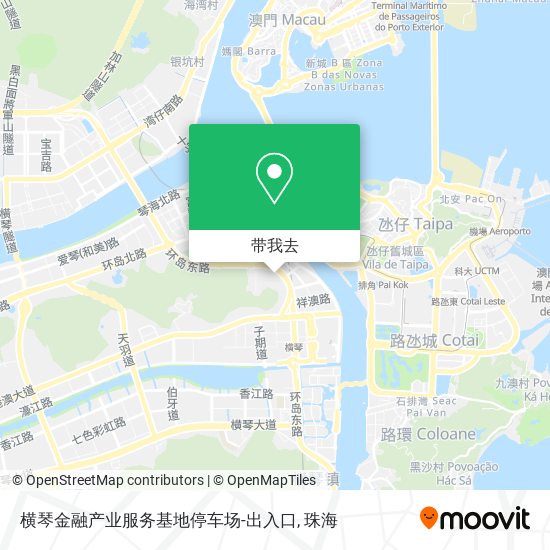 横琴金融产业服务基地停车场-出入口地图