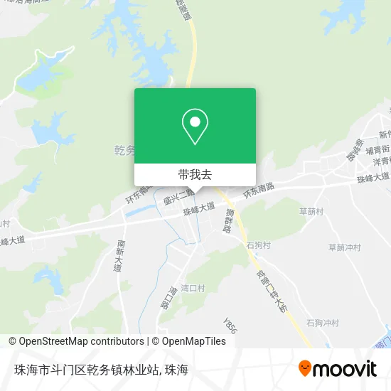 珠海市斗门区乾务镇林业站地图
