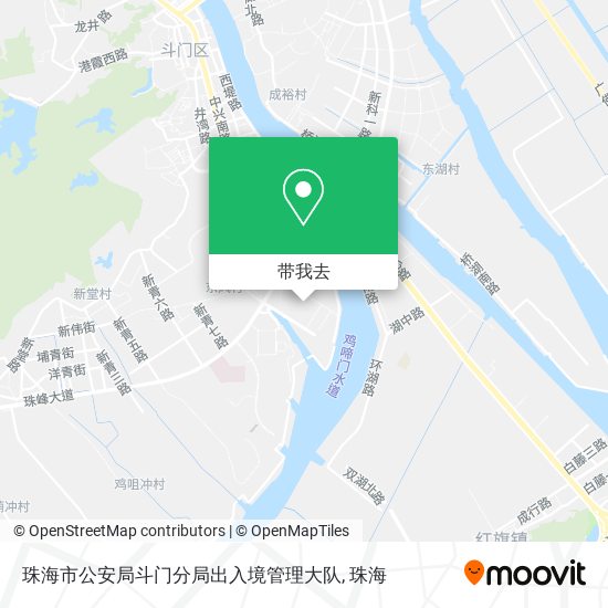 珠海市公安局斗门分局出入境管理大队地图