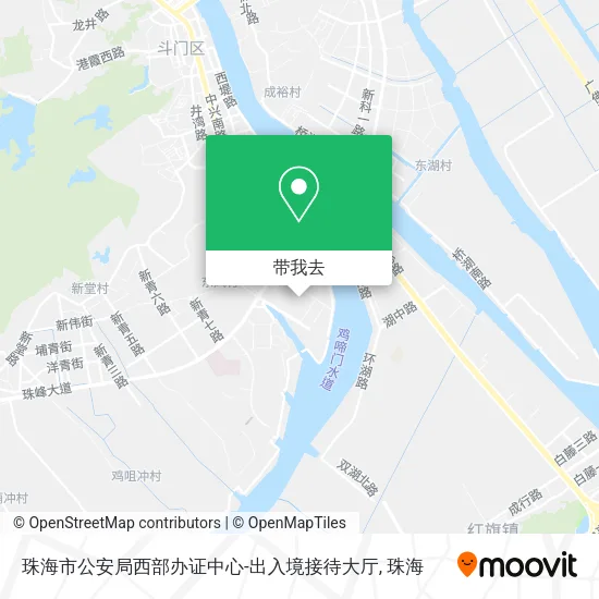 珠海市公安局西部办证中心-出入境接待大厅地图
