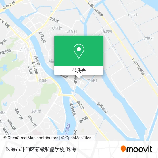 珠海市斗门区新徽弘儒学校地图