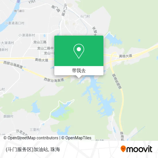 (斗门服务区)加油站地图