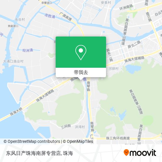 东风日产珠海南屏专营店地图