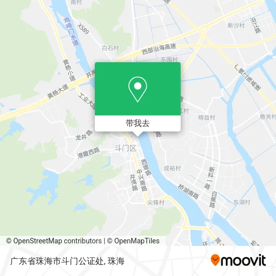 广东省珠海市斗门公证处地图