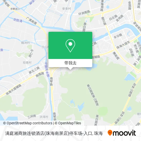 满庭湘商旅连锁酒店(珠海南屏店)停车场-入口地图