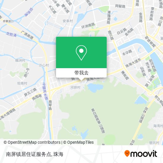 南屏镇居住证服务点地图