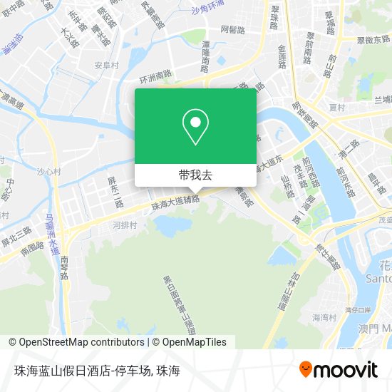珠海蓝山假日酒店-停车场地图