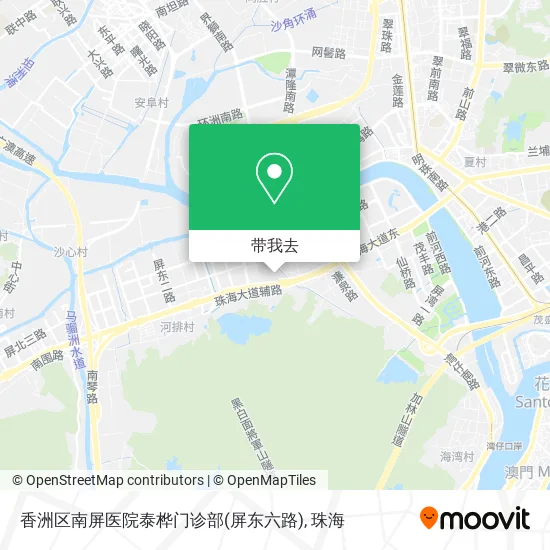 香洲区南屏医院泰桦门诊部(屏东六路)地图