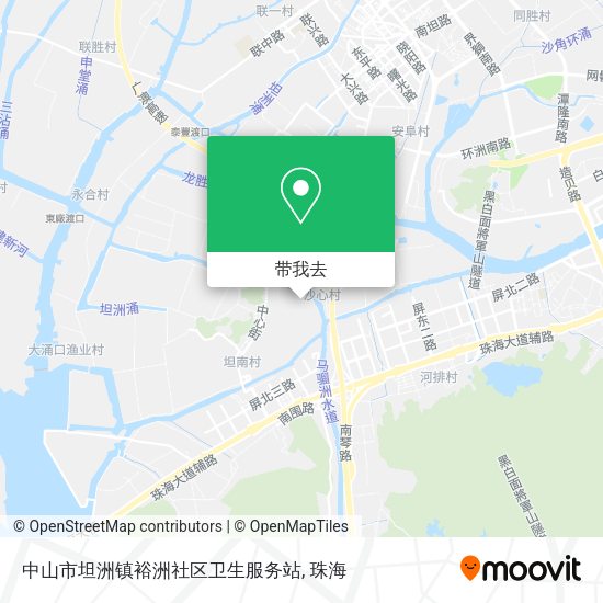 中山市坦洲镇裕洲社区卫生服务站地图
