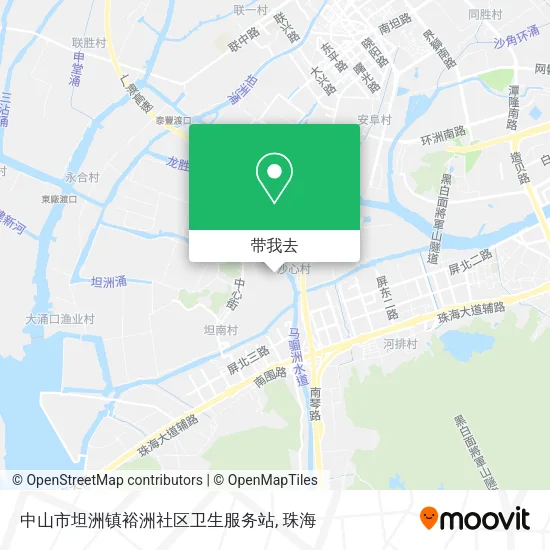 中山市坦洲镇裕洲社区卫生服务站地图