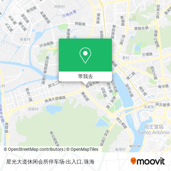 星光大道休闲会所停车场-出入口地图