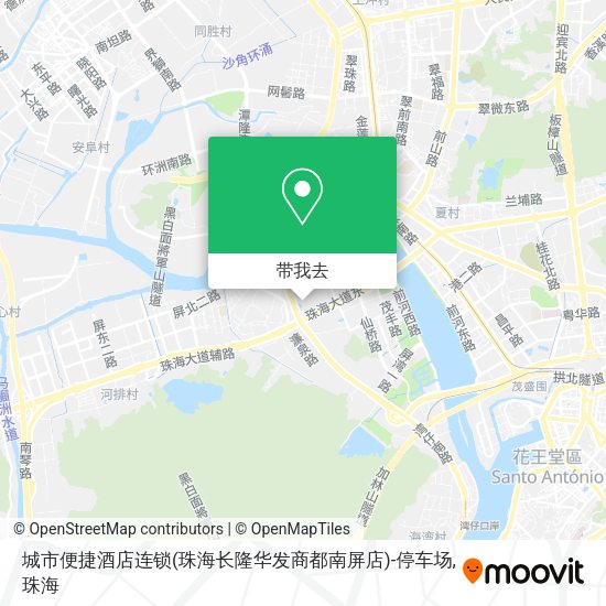 城市便捷酒店连锁(珠海长隆华发商都南屏店)-停车场地图
