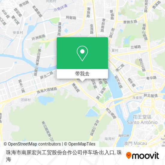 珠海市南屏宏兴工贸股份合作公司停车场-出入口地图