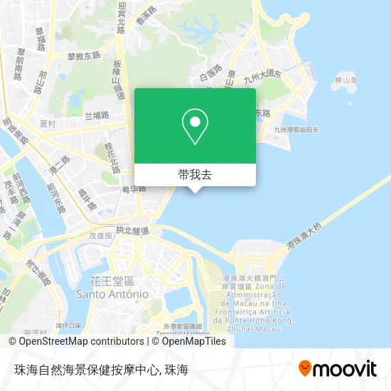 珠海自然海景保健按摩中心地图