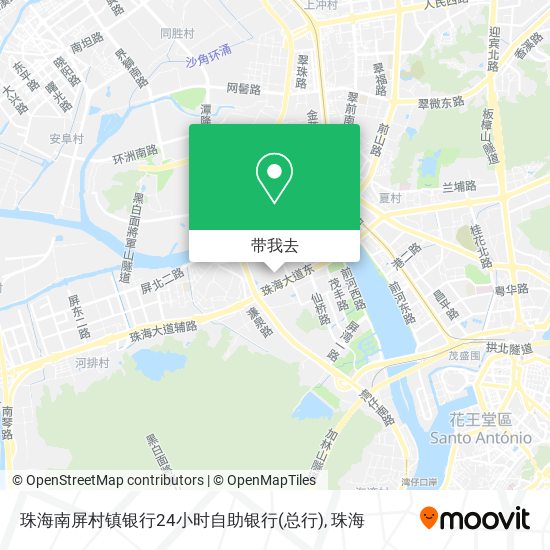 珠海南屏村镇银行24小时自助银行(总行)地图