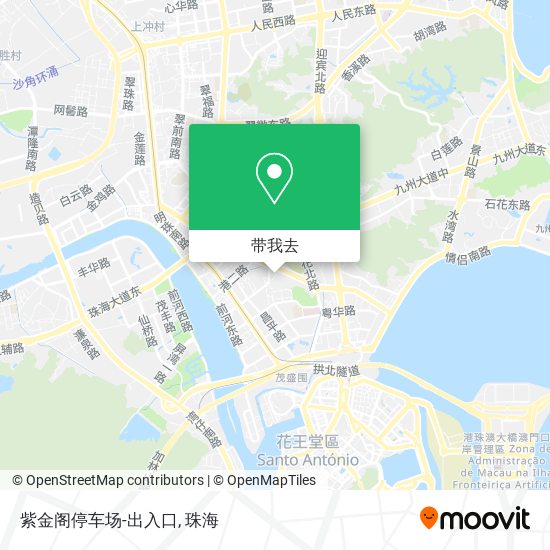 紫金阁停车场-出入口地图