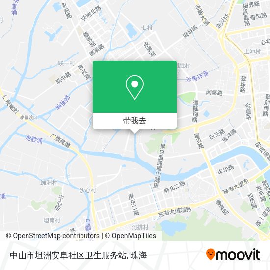 中山市坦洲安阜社区卫生服务站地图