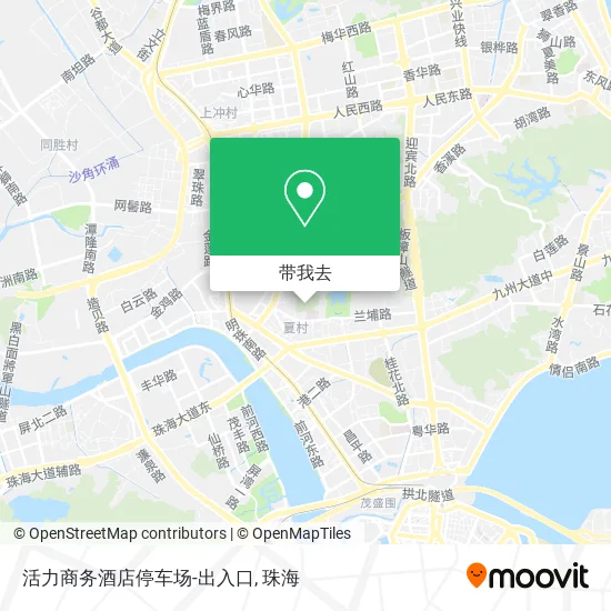 活力商务酒店停车场-出入口地图