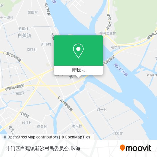 斗门区白蕉镇新沙村民委员会地图