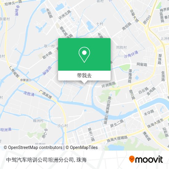 中驾汽车培训公司坦洲分公司地图