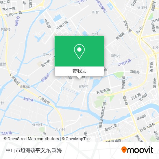 中山市坦洲镇平安办地图