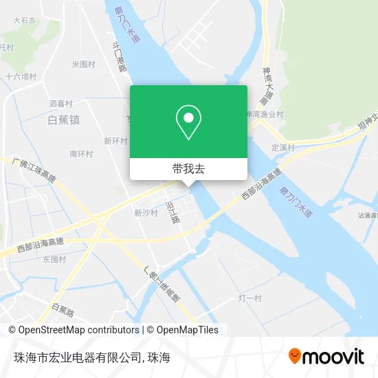 珠海市宏业电器有限公司地图