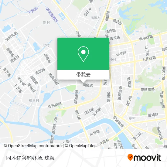 同胜红兴钓虾场地图