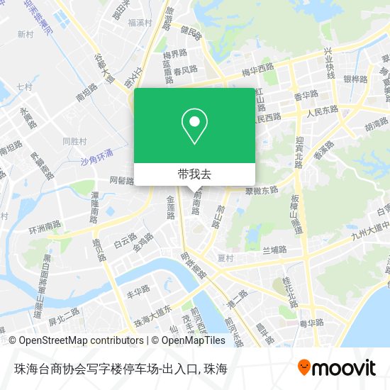 珠海台商协会写字楼停车场-出入口地图