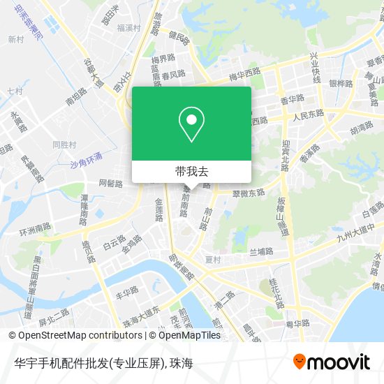 华宇手机配件批发(专业压屏)地图