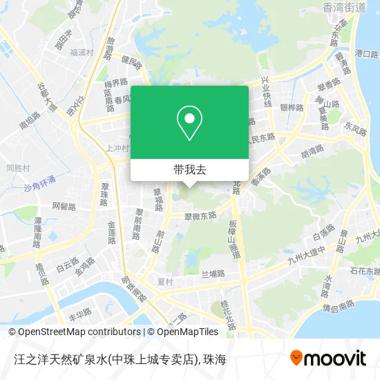 汪之洋天然矿泉水(中珠上城专卖店)地图