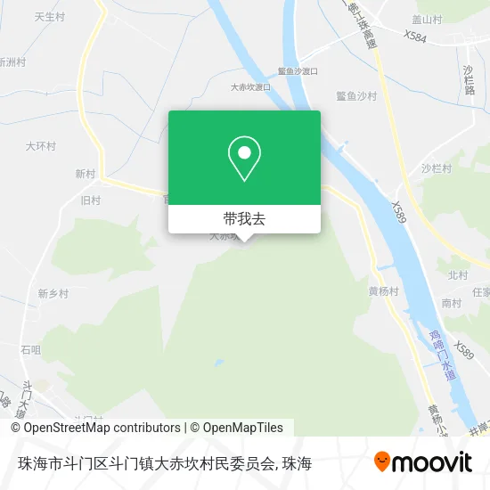 珠海市斗门区斗门镇大赤坎村民委员会地图