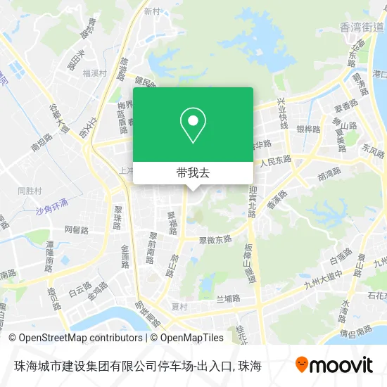 珠海城市建设集团有限公司停车场-出入口地图