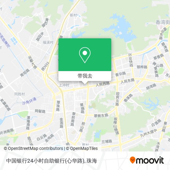 中国银行24小时自助银行(心华路)地图