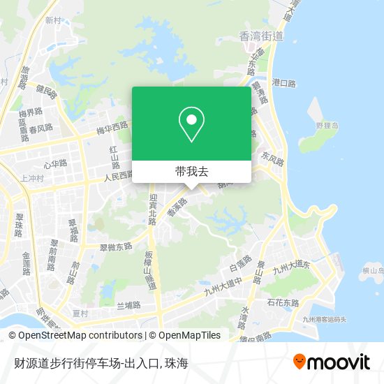财源道步行街停车场-出入口地图