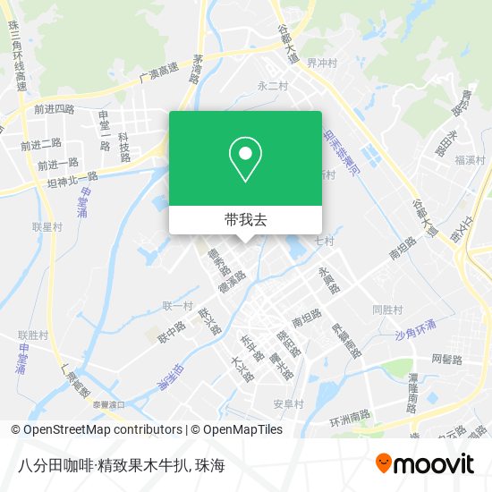 八分田咖啡·精致果木牛扒地图